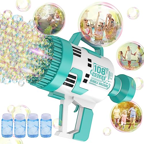 108 Hole Electric Soap Water Bubble Gun