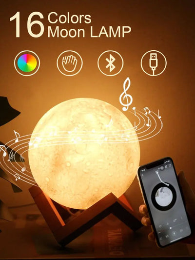 Quran & Moonlight Speaker with Colorful Touch LED