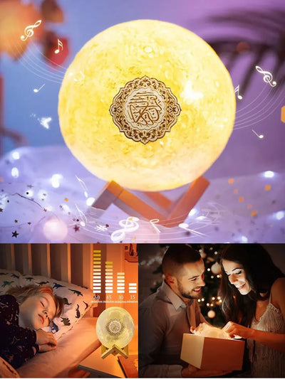 Quran & Moonlight Speaker with Colorful Touch LED