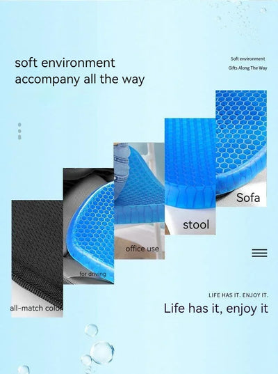 Breathable Cool Car Seat Cushion Summer Silicone Ice Cool Pad