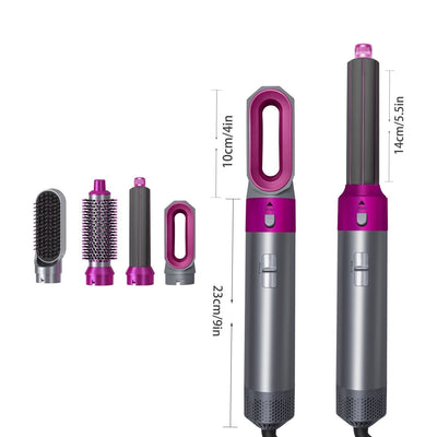 Hot Air Brush: Dry, Style, and Volumize with Ionic Technology (5-in-1)